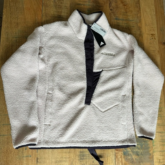 ADIDAS TERREX Women's Terrex Xploric High Pile Fleece Pullover Sweatshirt Small - Picture 16 of 16